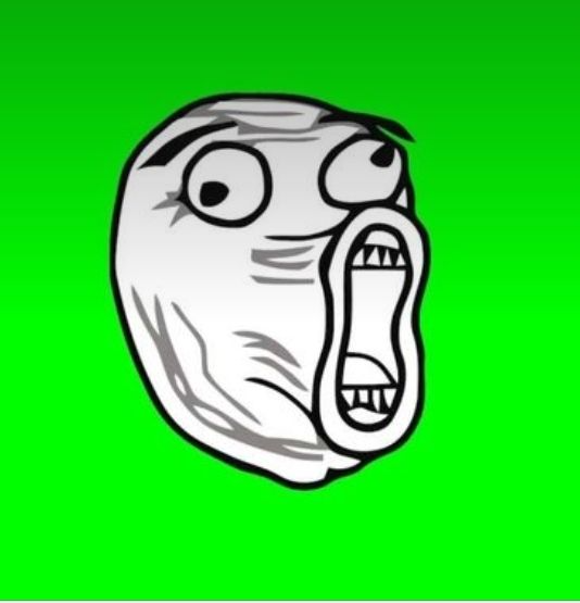 troll face green screen