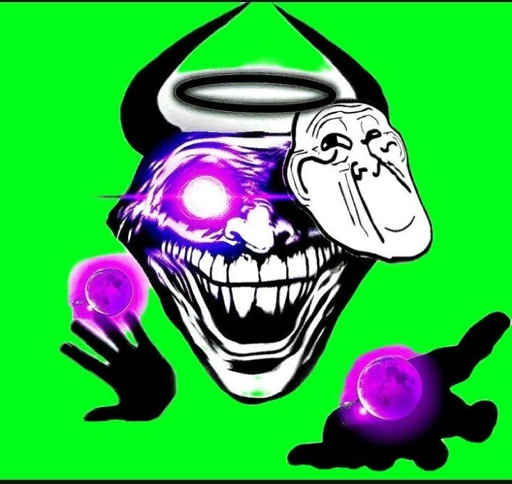 troll face green screen